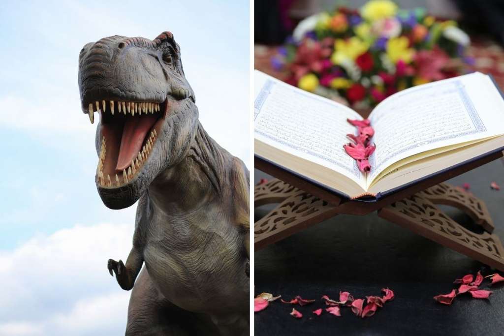 quran and dinosaur side by side to answer does the quran mention dinosaurs
