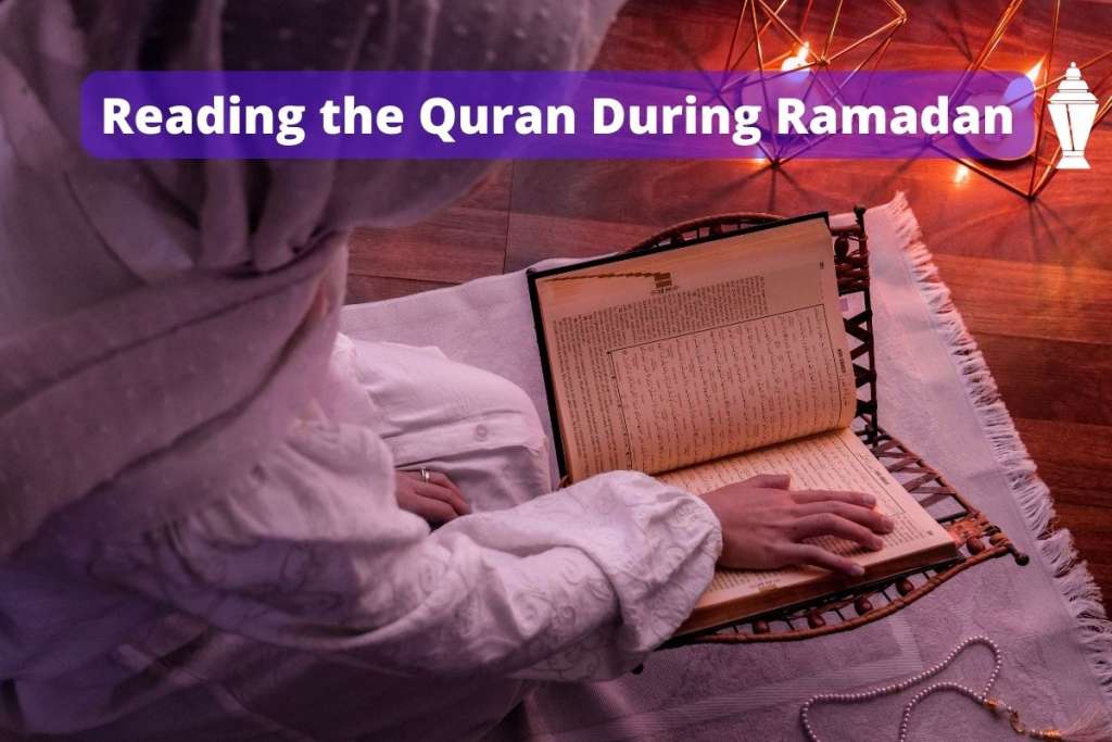 woman reading quran to answer how to read quran during ramadan